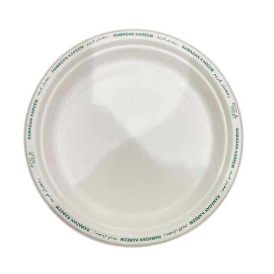 7"Design Round Plate (Biodegradable), 1000 PCS, طبق دائري بتصميم 7 بوصات (قابل للتحلل)