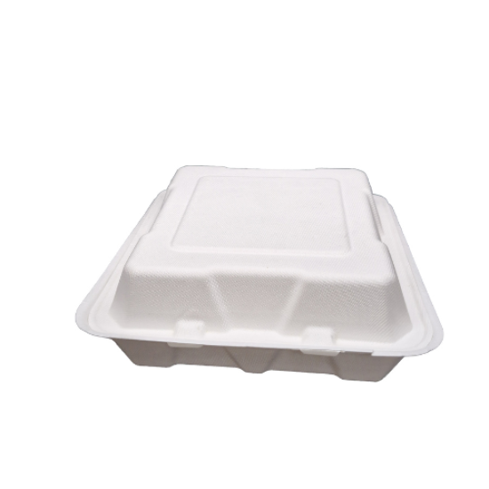  Lunch Box 3-Compartment , 200 PCS, صندوق غداء قابل للتحلل الحيوي في 3 أقسام