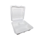  Lunch Box 3-Compartment , 200 PCS, صندوق غداء قابل للتحلل الحيوي في 3 أقسام