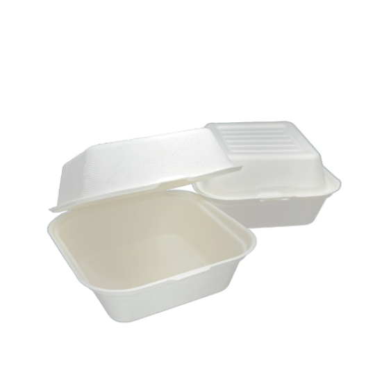 Burger Box Biodegradable 6-inch, 500 PCS, علبة البرجر قابل للتحلل الحيوي مقاس 6 انش