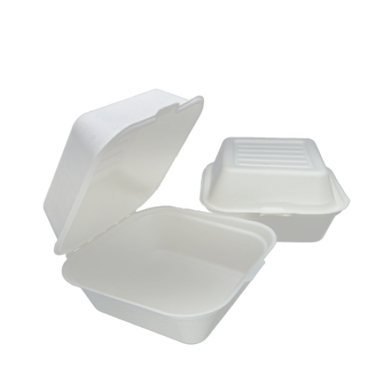 Burger Box Biodegradable 6-inch, 500 PCS, علبة البرجر قابل للتحلل الحيوي مقاس 6 انش